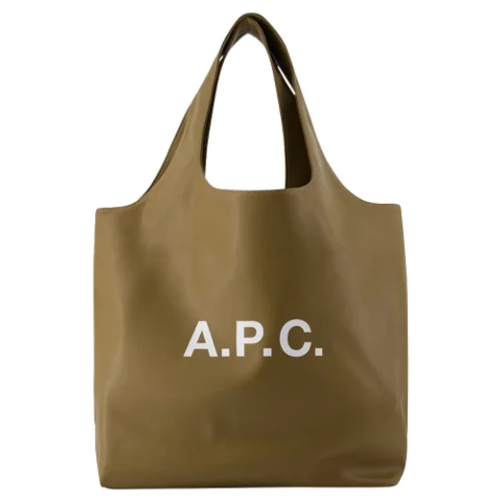 A.p.c. Leather totes Green Dames