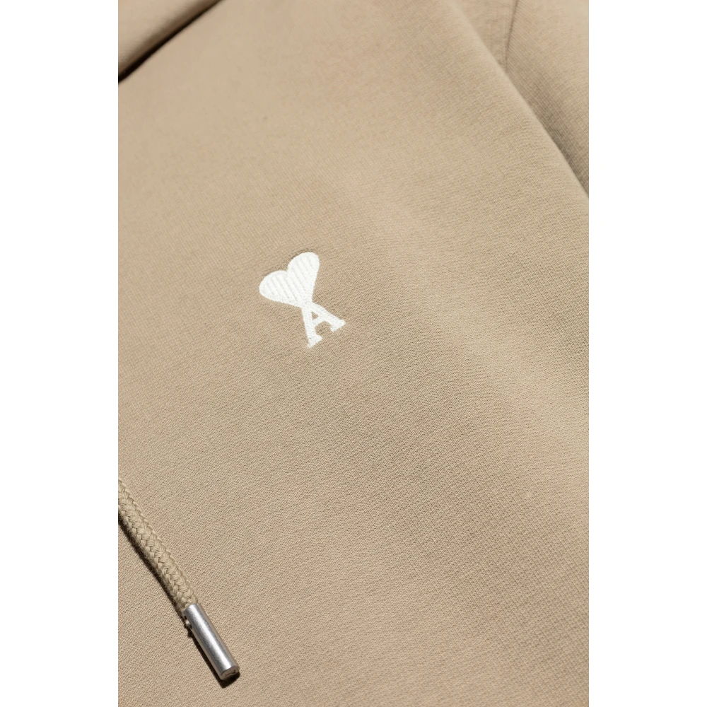 Ami Paris De Coeur Hoodie Green Heren