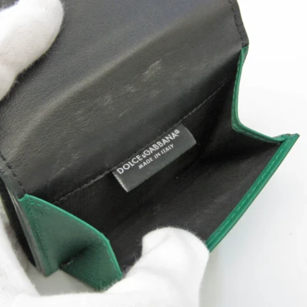 Dolce & Gabbana Pre-owned Leather wallets Green Dames