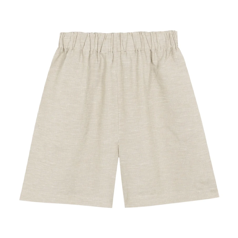 Cortana Kvinno Brun Shorts Dam, 2XS, Linne, Tilo, Grå Och Randiga Shorts