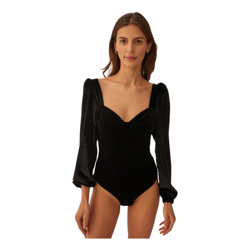 Undress Code Velvet Dance Bodysuit Zwart Black Dames