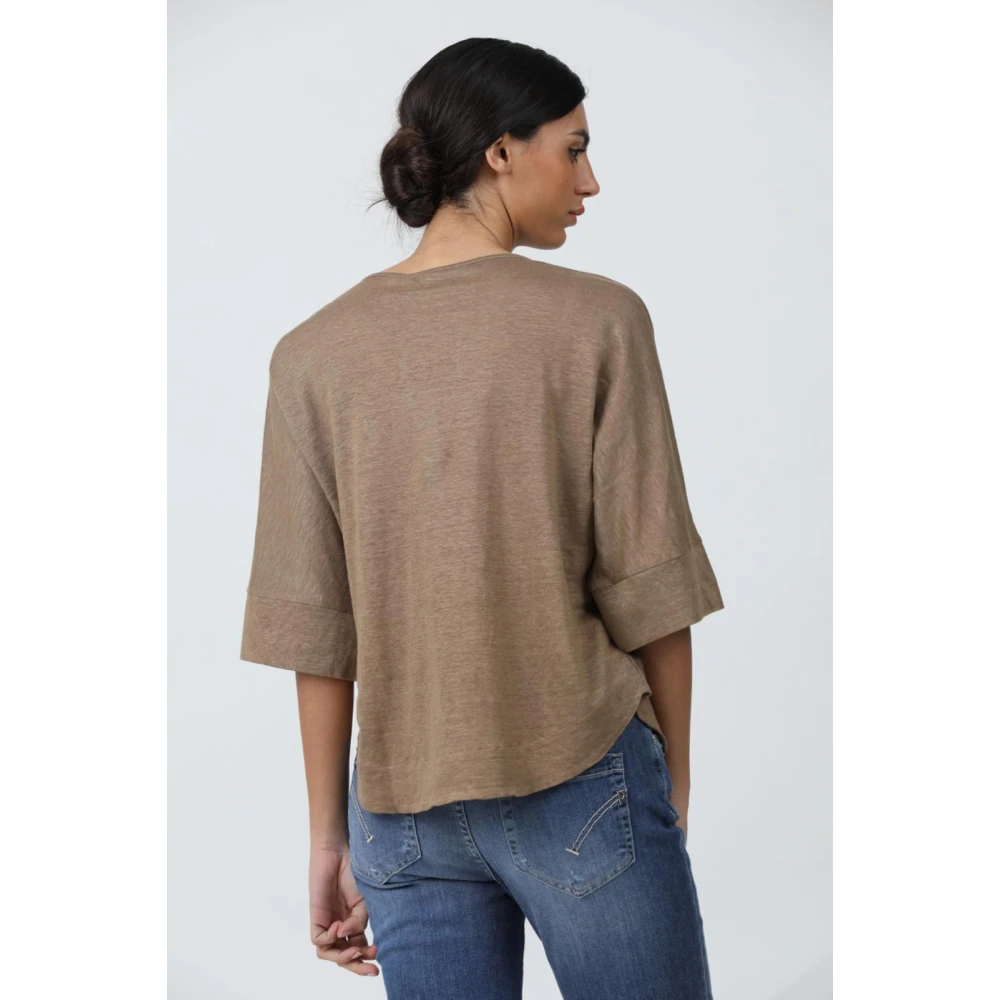 Gran Sasso Stijlvolle Maglia Shirt Beige Dames