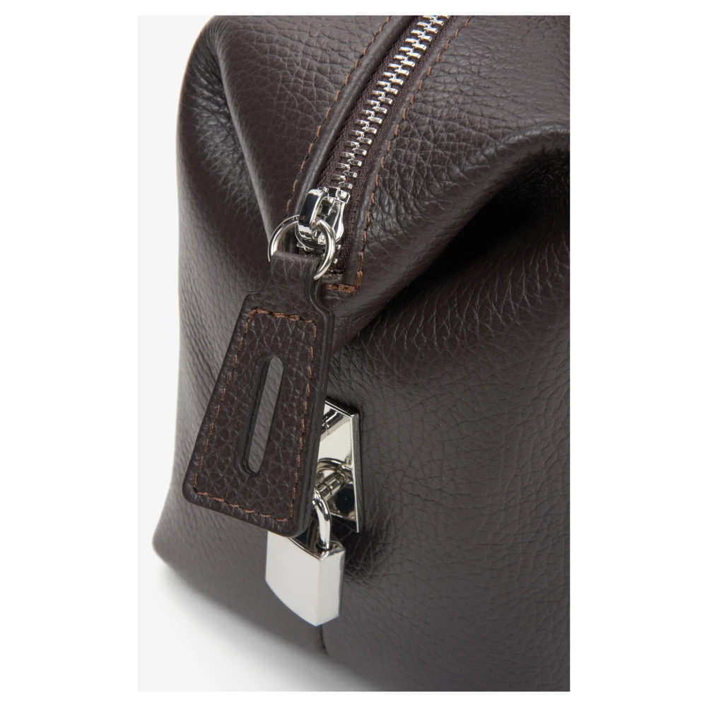 Estro Donkerbruine Satchel Handtas voor Vrouwen gemaakt van Premium Italiaans Echt Leer Brown Dames