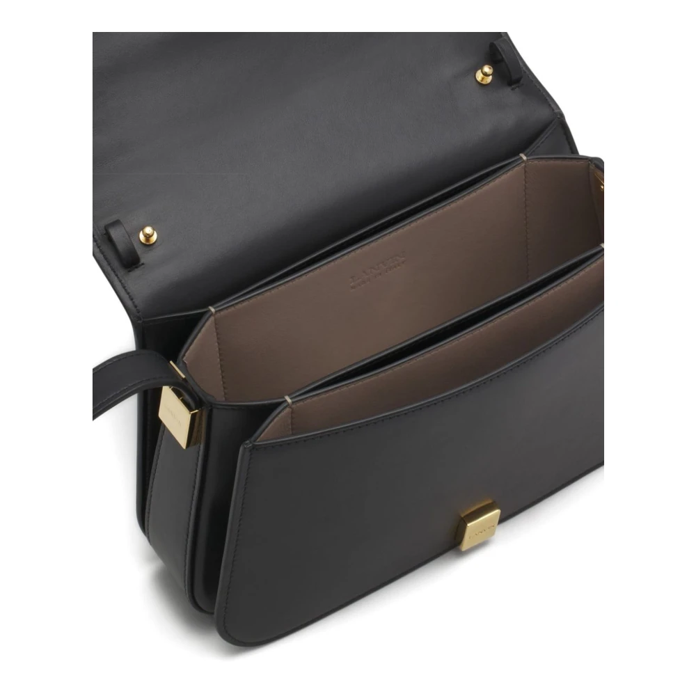 Lanvin Concerto Crossbody Tas in Zwart Leer Black Dames