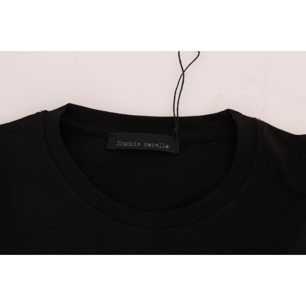 Frankie Morello Chique zwart T-shirt met 'RIDERS'-motief Black Heren