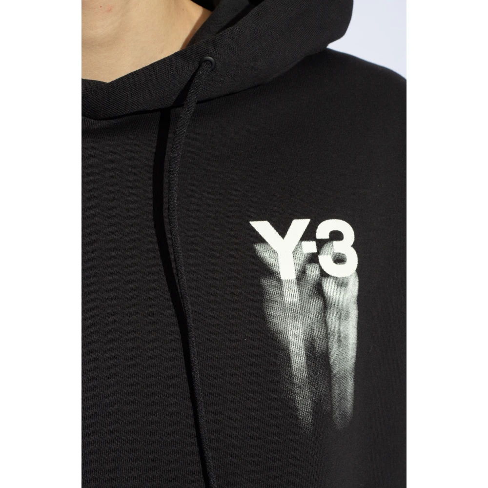 Y-3 Biologische katoenen hoodie Black Heren