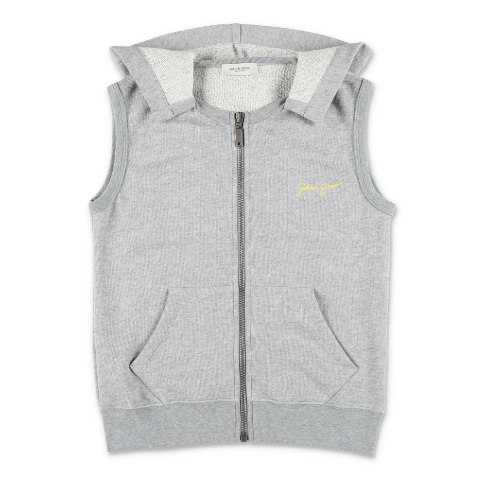 Golden Goose Huvad Zip Vest Fleece Gray, Pojke