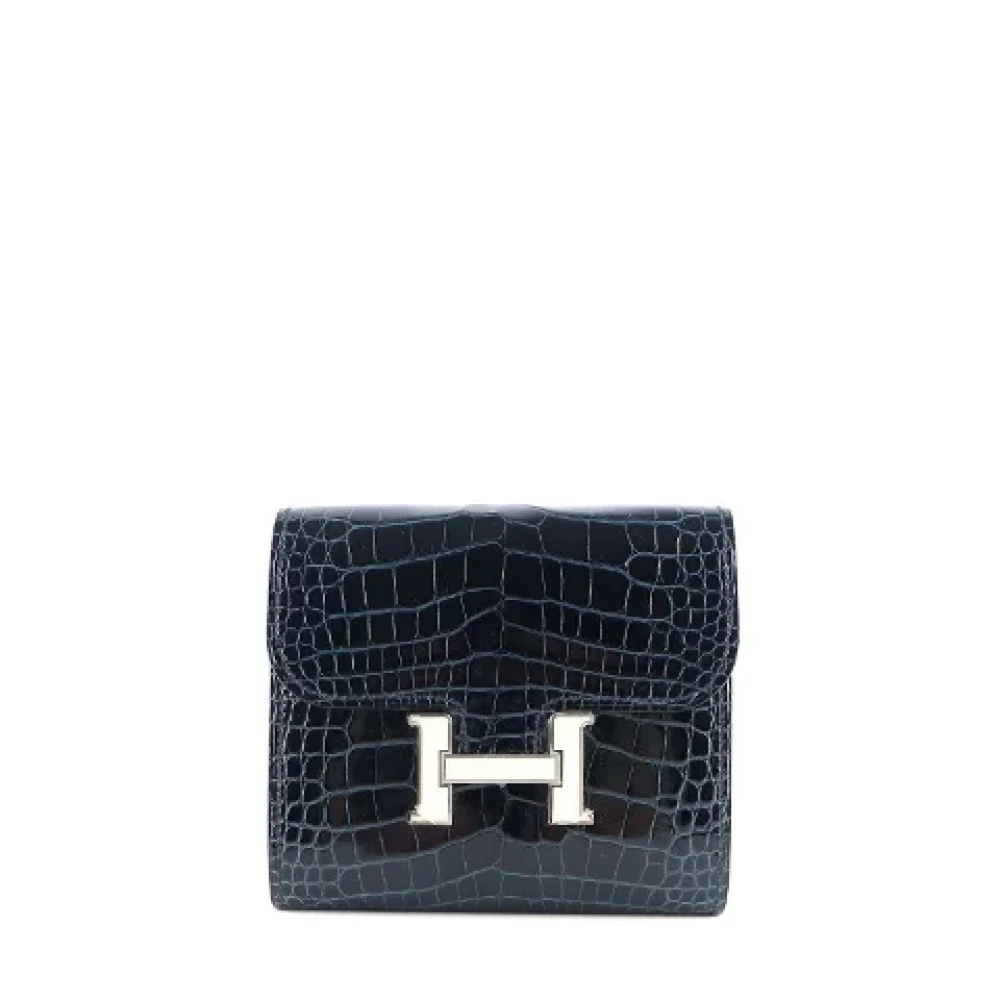 Hermès Vintage Pre-owned Canvas wallets Blue Dames