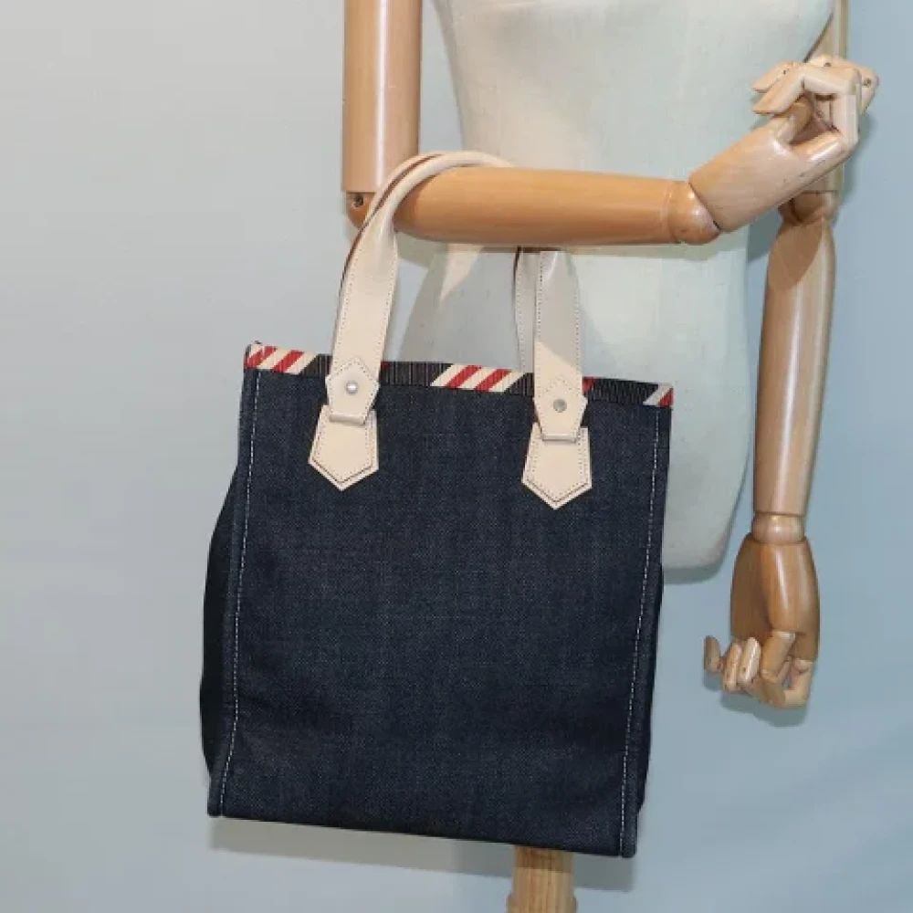Burberry Vintage Pre-owned Canvas handbags Blue Dames
