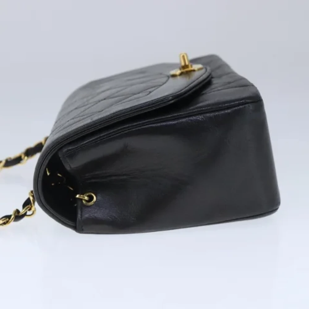 Chanel Vintage Pre-owned Leather shoulder-bags Black Dames