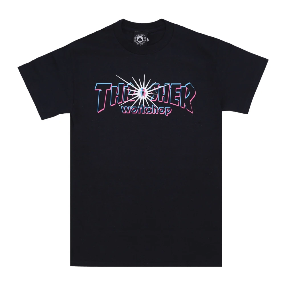 Thrasher Zwarte Nova Tee X AWS T-shirt Black Heren