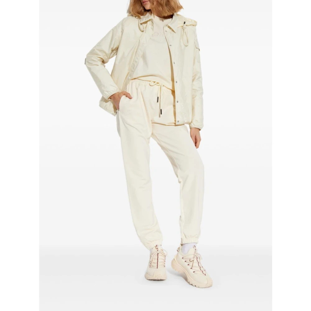 Moncler Witte Hoodiejas met Zakken White Dames