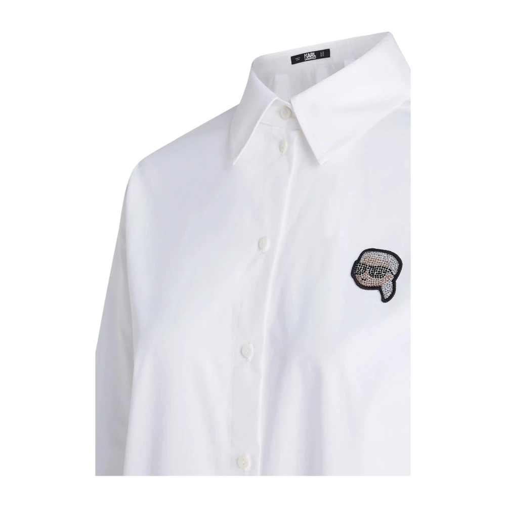 Karl Lagerfeld Shirt ikonik 2.0 tuniek shirt 08k245w1600 White Dames