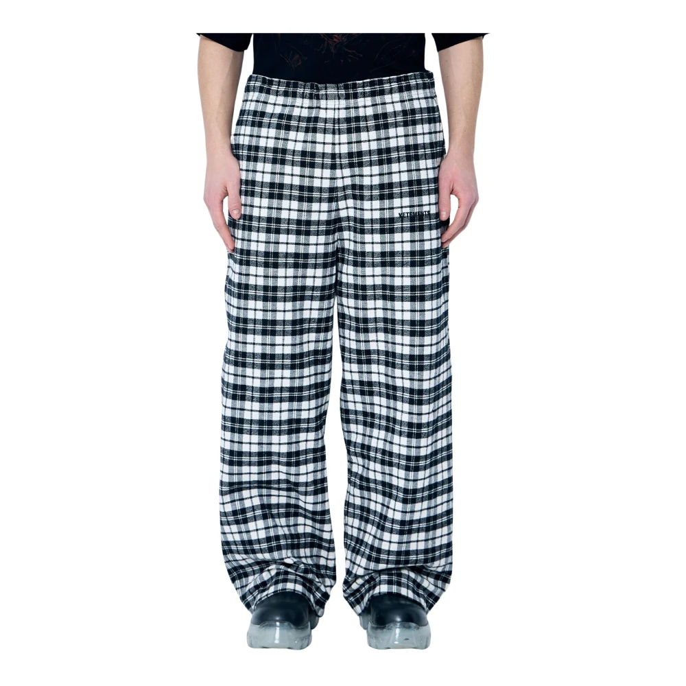 Vetements Geruite Motief Pyjamabroek Black Heren