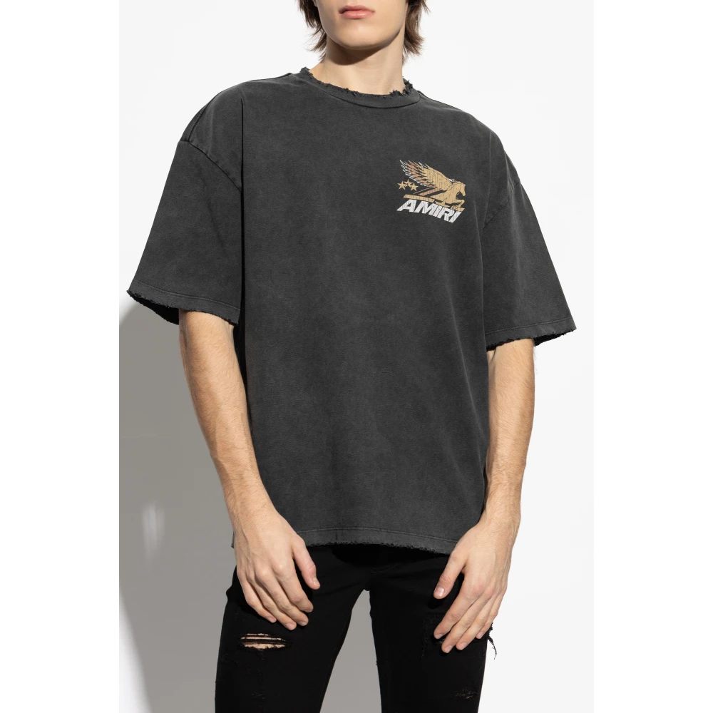 Amiri Vintage Pegasus Oversized T-shirt Black Heren