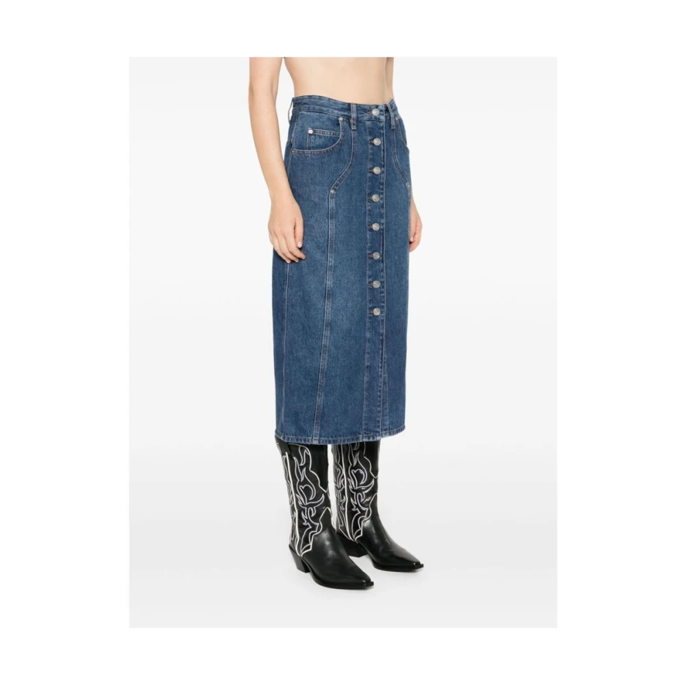 Isabel Marant Étoile Denim Rok met Klassieke Details Blue Dames