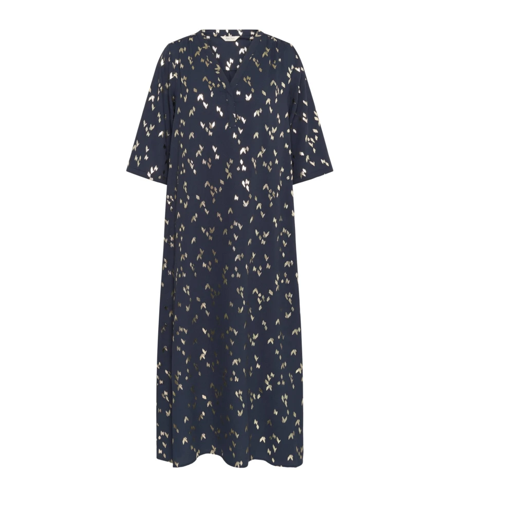 Part Two Women's Multicolor Maxi Dresses, Xs, Navy Foil Print Dress Beritpw Dr