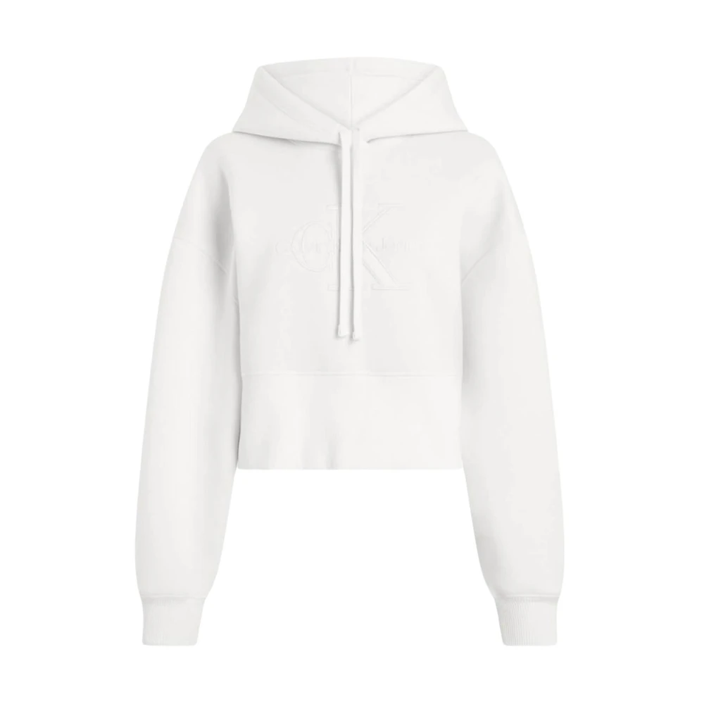 Calvin Klein Premium Scuba Sweatshirt White Dames