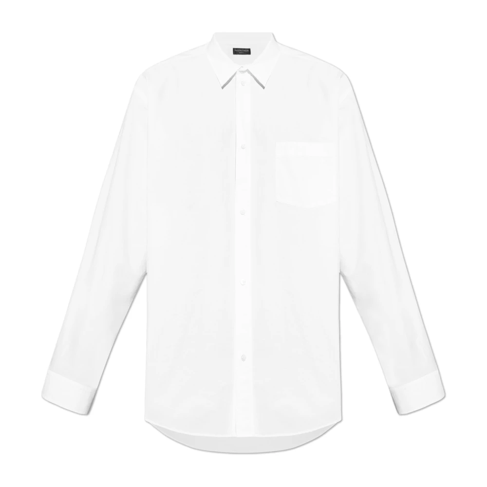 Balenciaga Overhemd met een zak White Heren