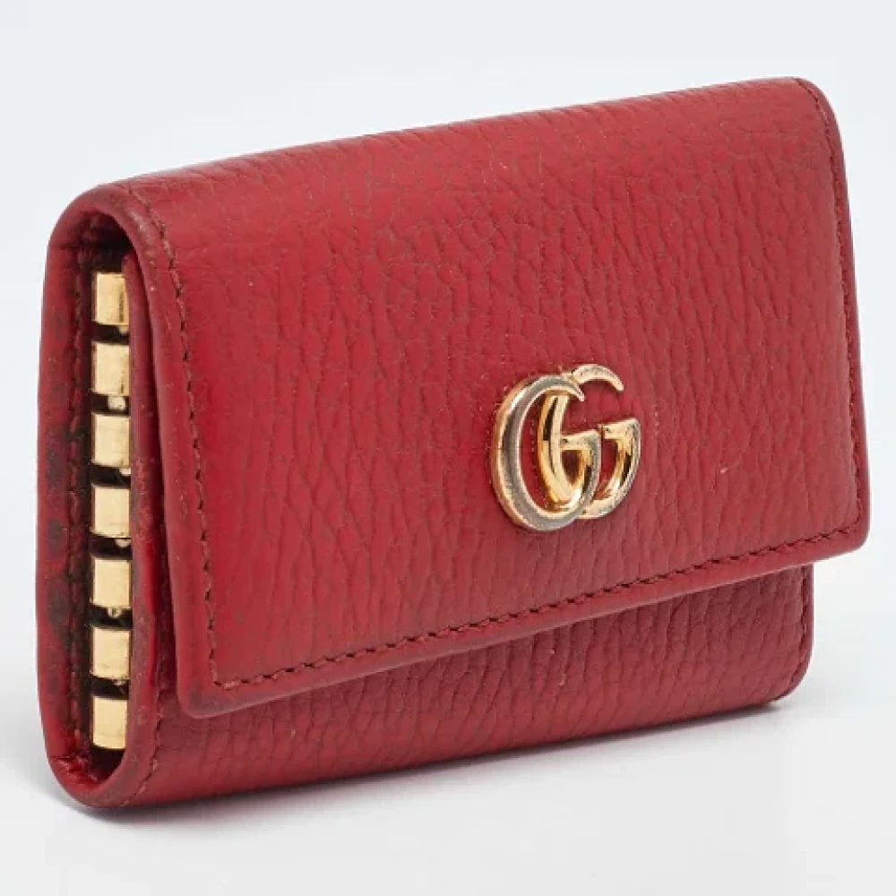 Gucci Vintage Pre-owned Leather key-holders Red Dames