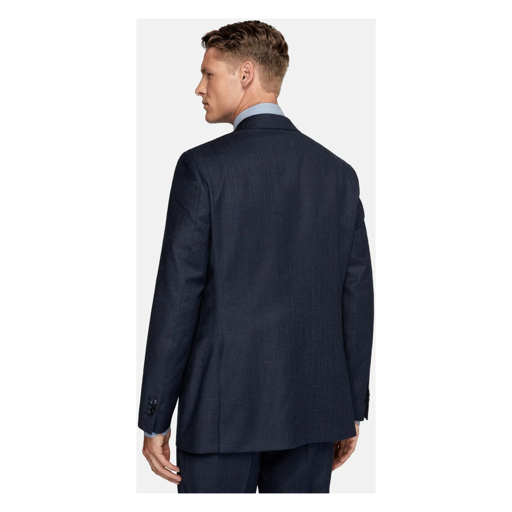 Boggi Milano Pakjes in zuivere wol met pinstripe Blue Heren