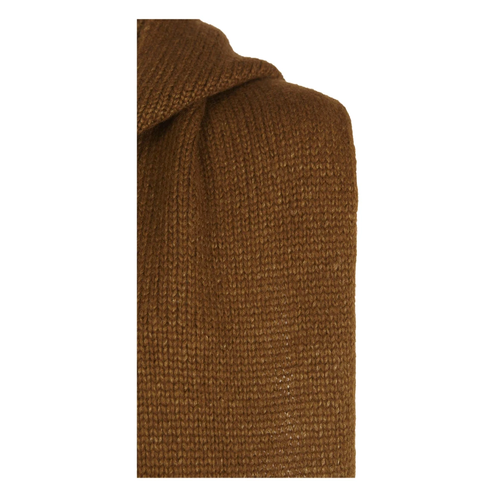 Cortana Circ baby alpaca en zijden sjaal Brown Dames