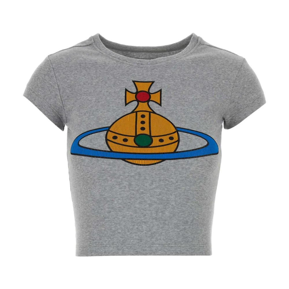 Vivienne Westwood Women's Gray Stretch Cotton T-Shirt