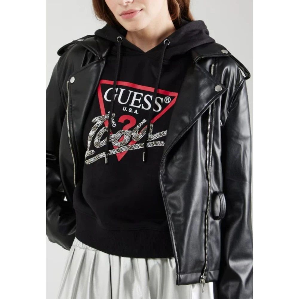 Guess Dames Logo Sweater Black Dames