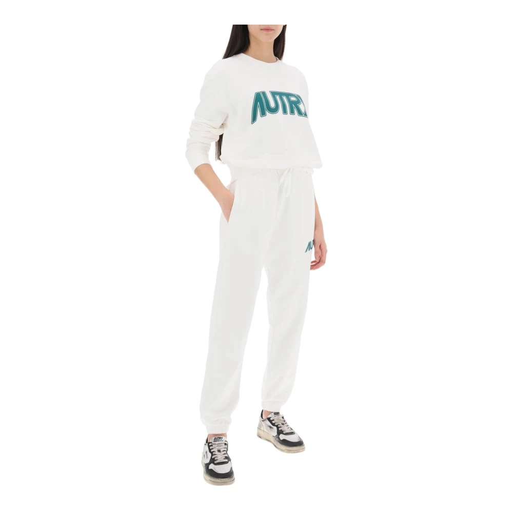 Autry Sweatshirt met Maxi Logo Print White Dames