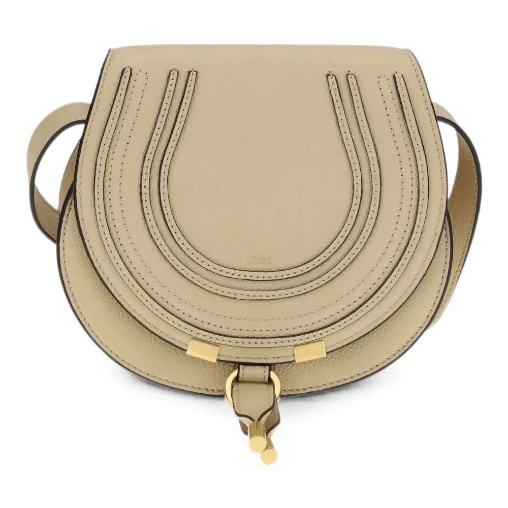 Chloé , Cross Body Bags, Female, Beige, One Size, Small Marcie Saddle Bag