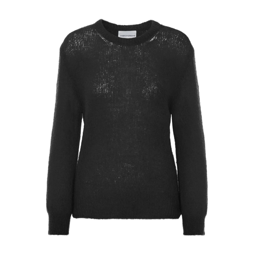 American Dreams Zachte Gebreide Trui in Zwart Black Dames