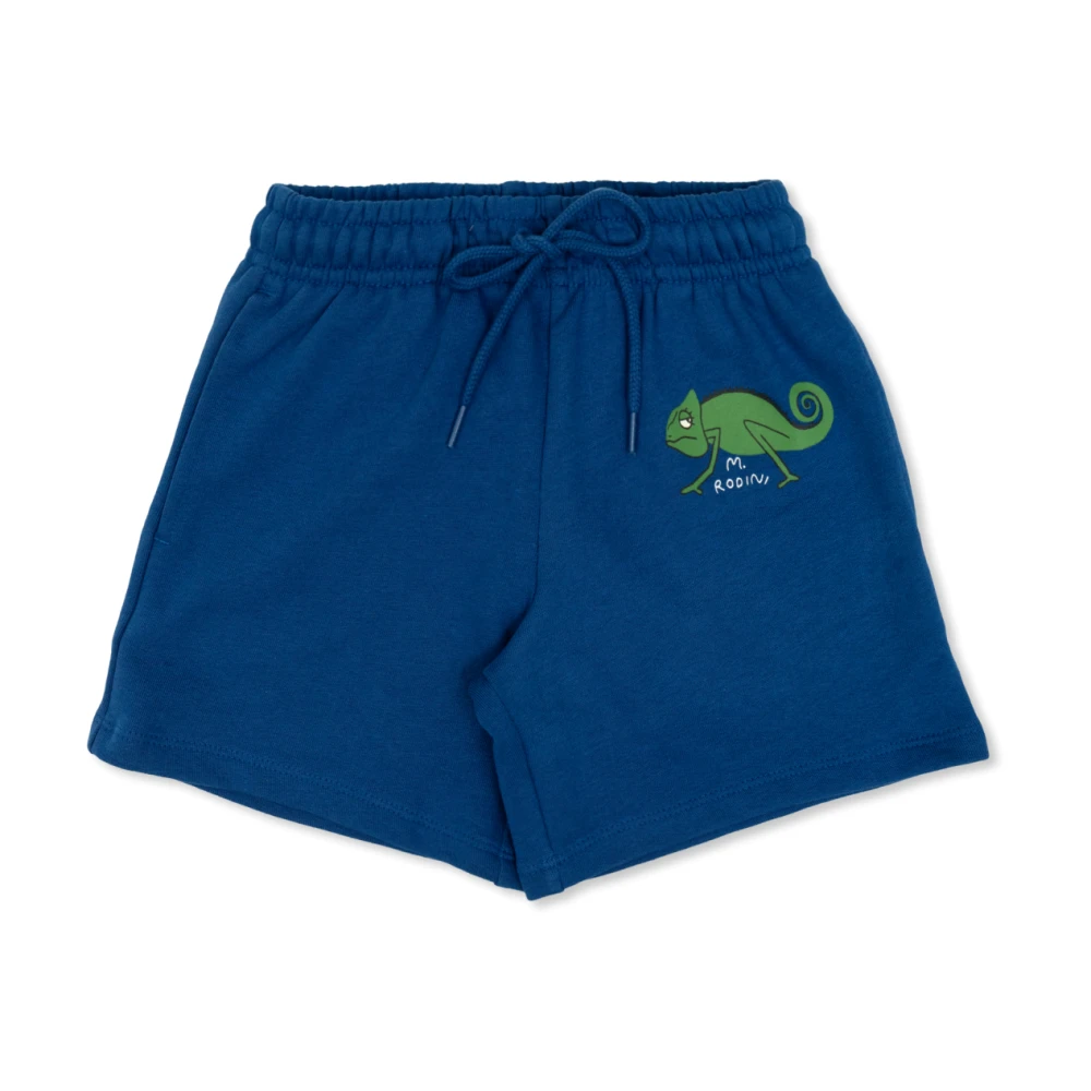 Mini Rodini Tryckta shorts Blue, Unisex