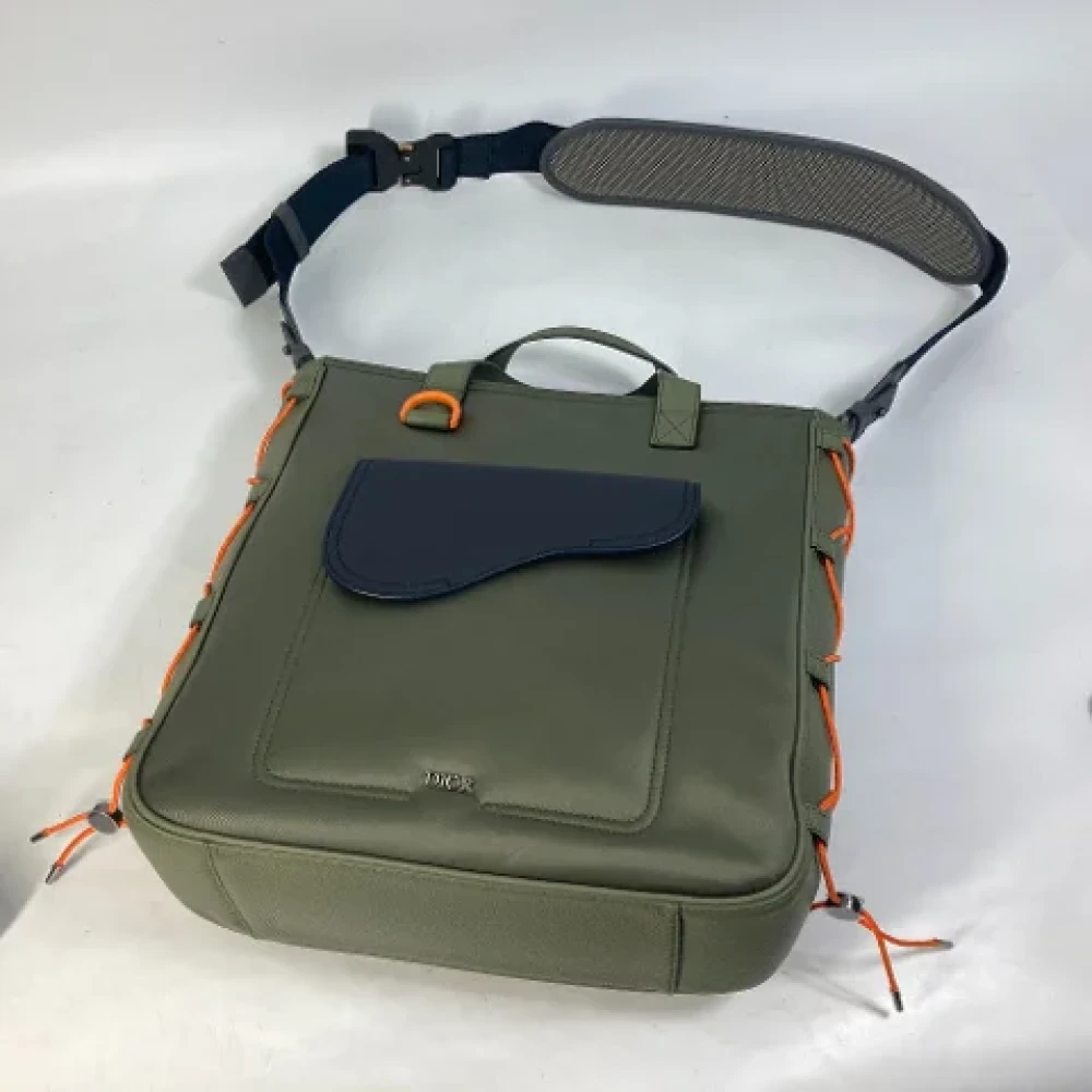 Dior Vintage Pre-owned Leather dior-bags Green Dames