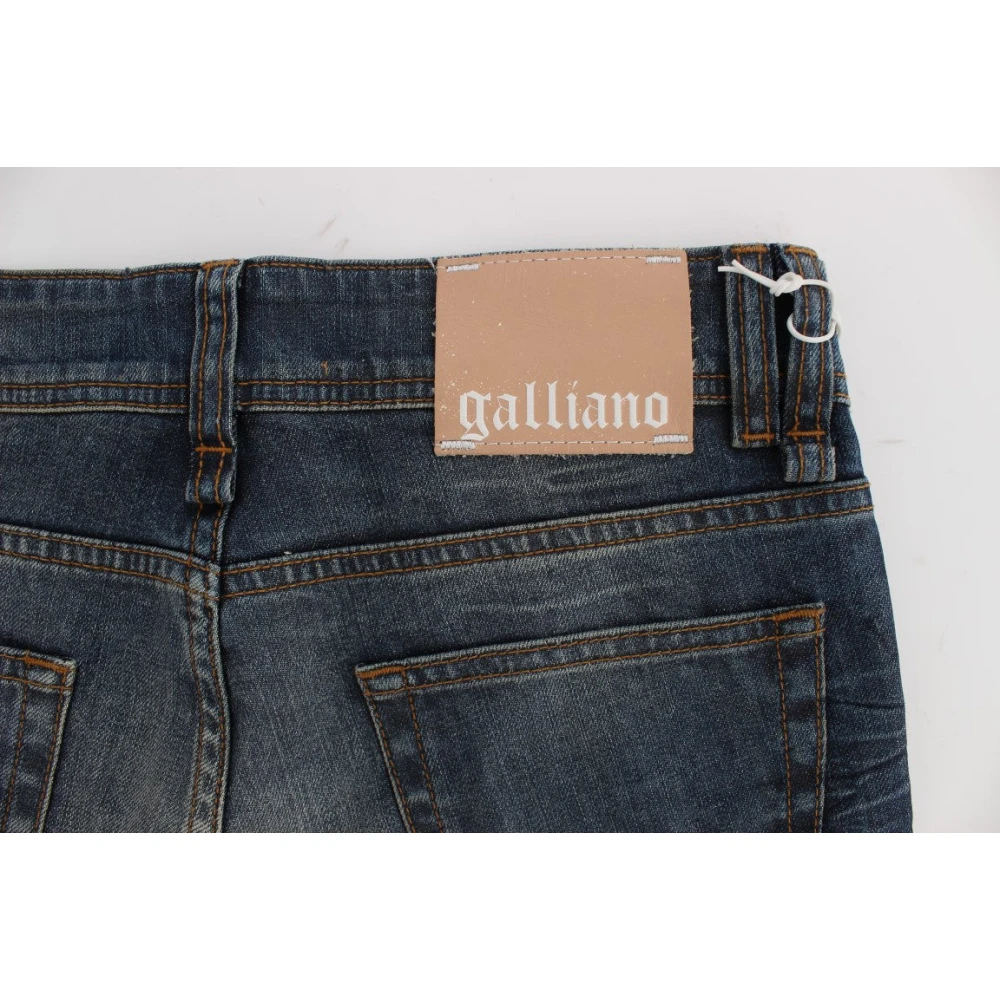 John Galliano Stijlvolle Slim Fit Blauwe Jeans Blue Dames