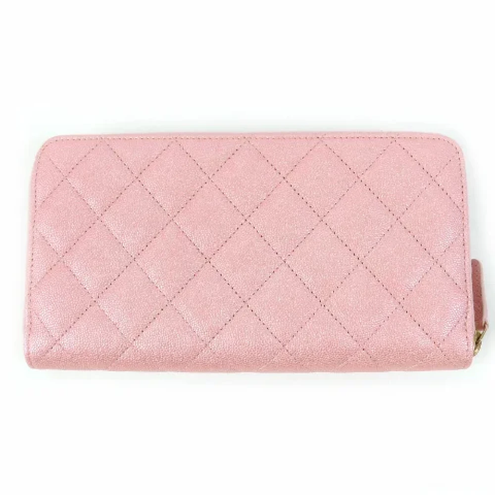 Chanel Vintage Pre-owned Leather wallets Pink Dames