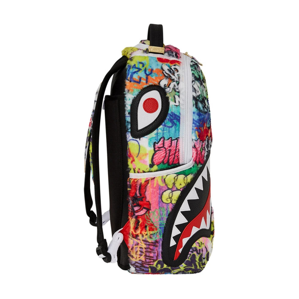 Sprayground Graffiti Faux Fur Multicolor Rugzak Multicolor Unisex