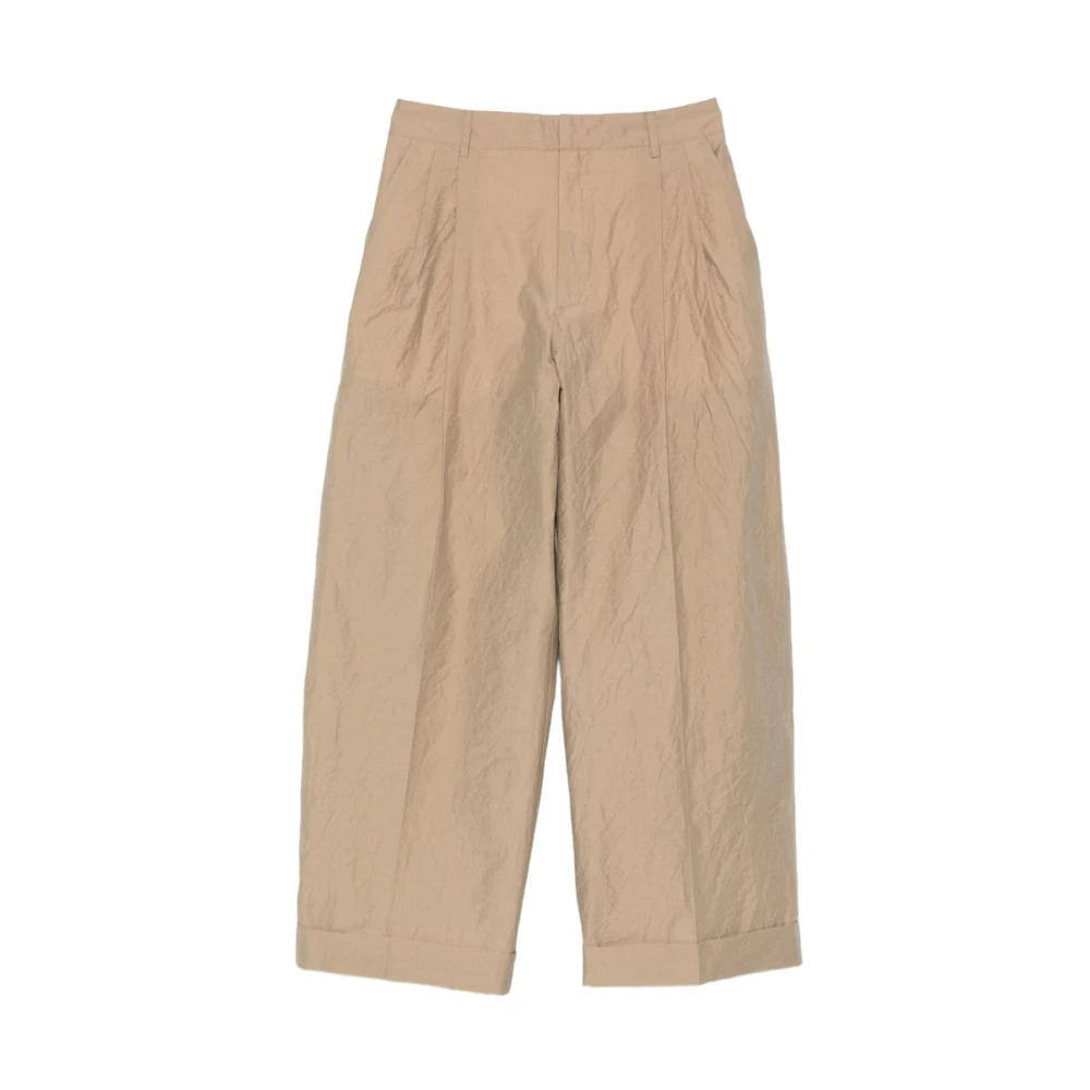 Soeur Women's Beige Wide Trousers, S, Watson Trousers