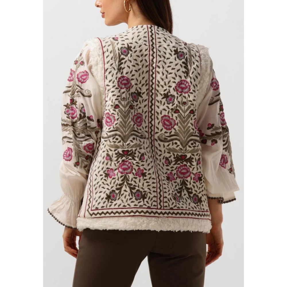 Summum Woman Geborduurd Velours Gilet Trendy Stijl Multicolor Dames
