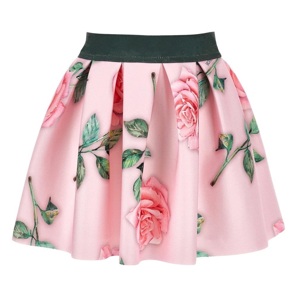 Monnalisa Pink Rose Peach A-Line Skirt - Female - Kids Skirts - 2 Y - Kids
