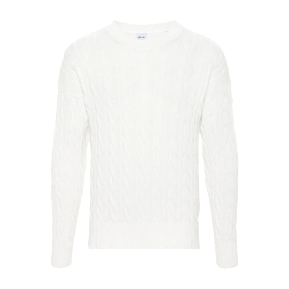 Aspesi Witte Sweatshirt 01072 Bianco White Heren