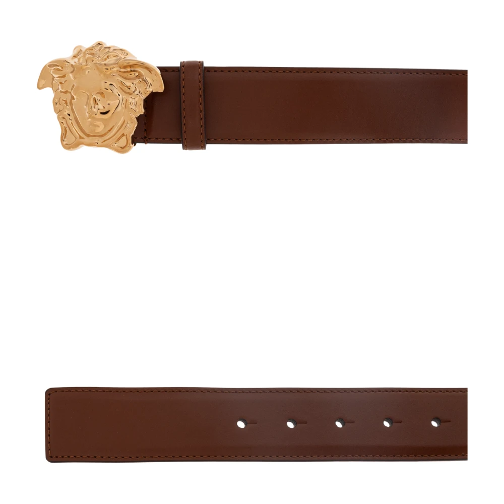 Versace Leren riem Brown Heren