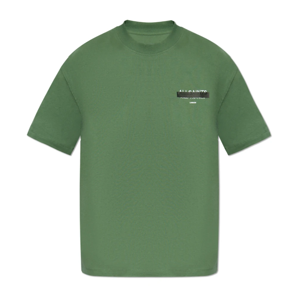 AllSaints Redact Oversized T-shirt Green Heren