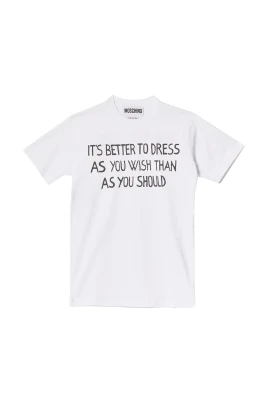 Grafisk Tryck Bomull T-shirt