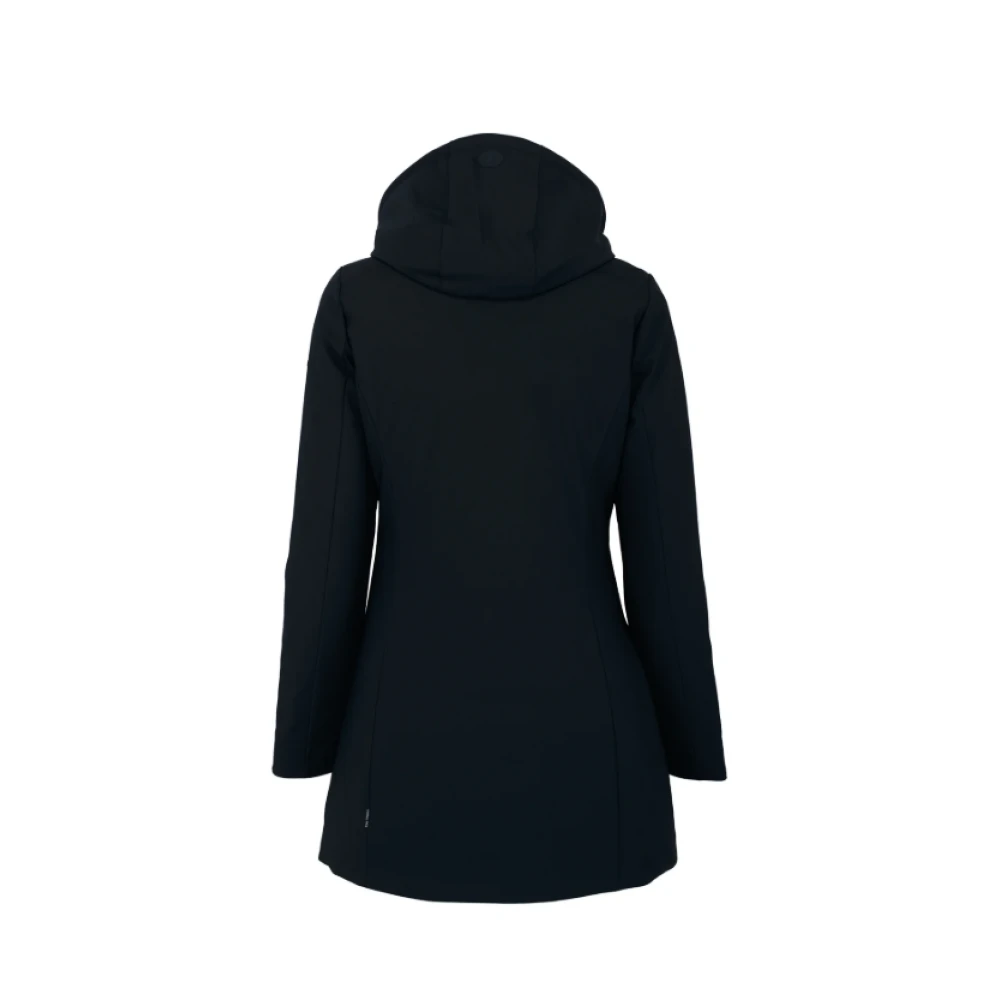 Save The Duck Lila Stretch Jas met Hoge Kraag Black Dames