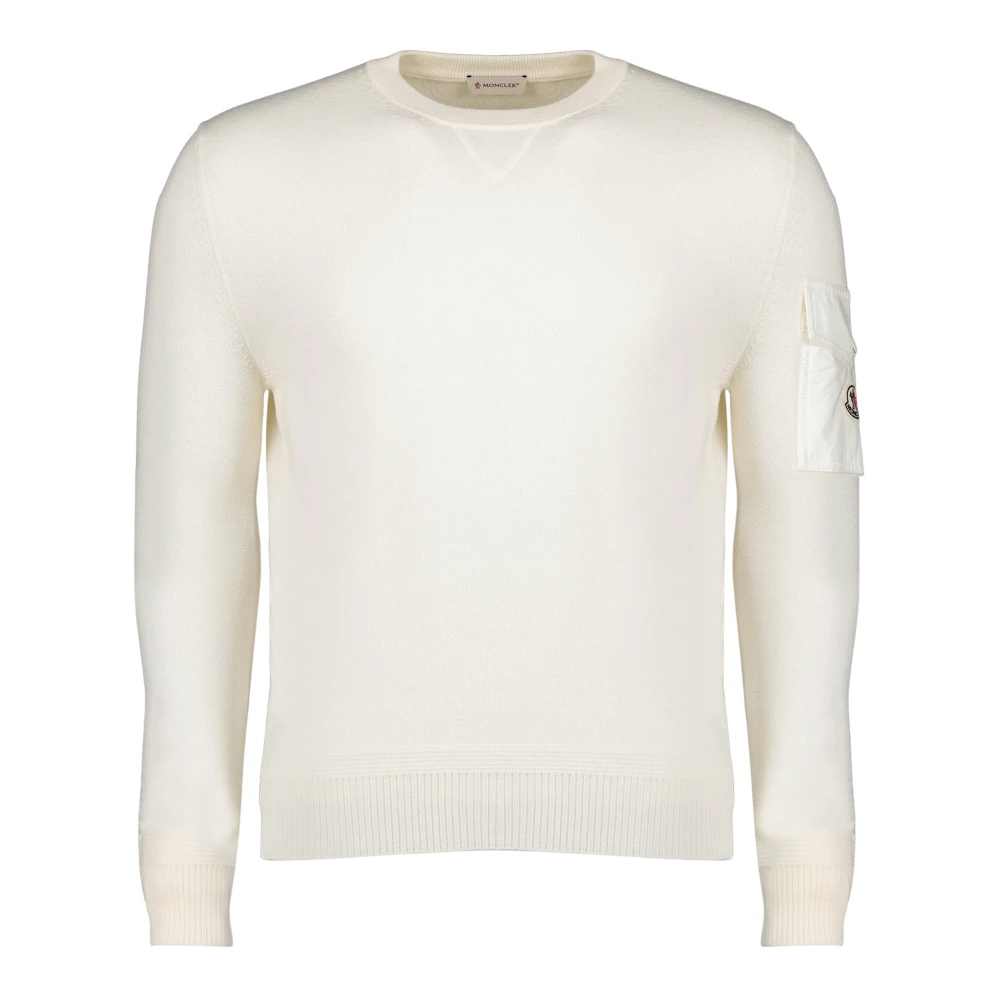 Moncler Pull Col Rond Homme Pulls Blanc S