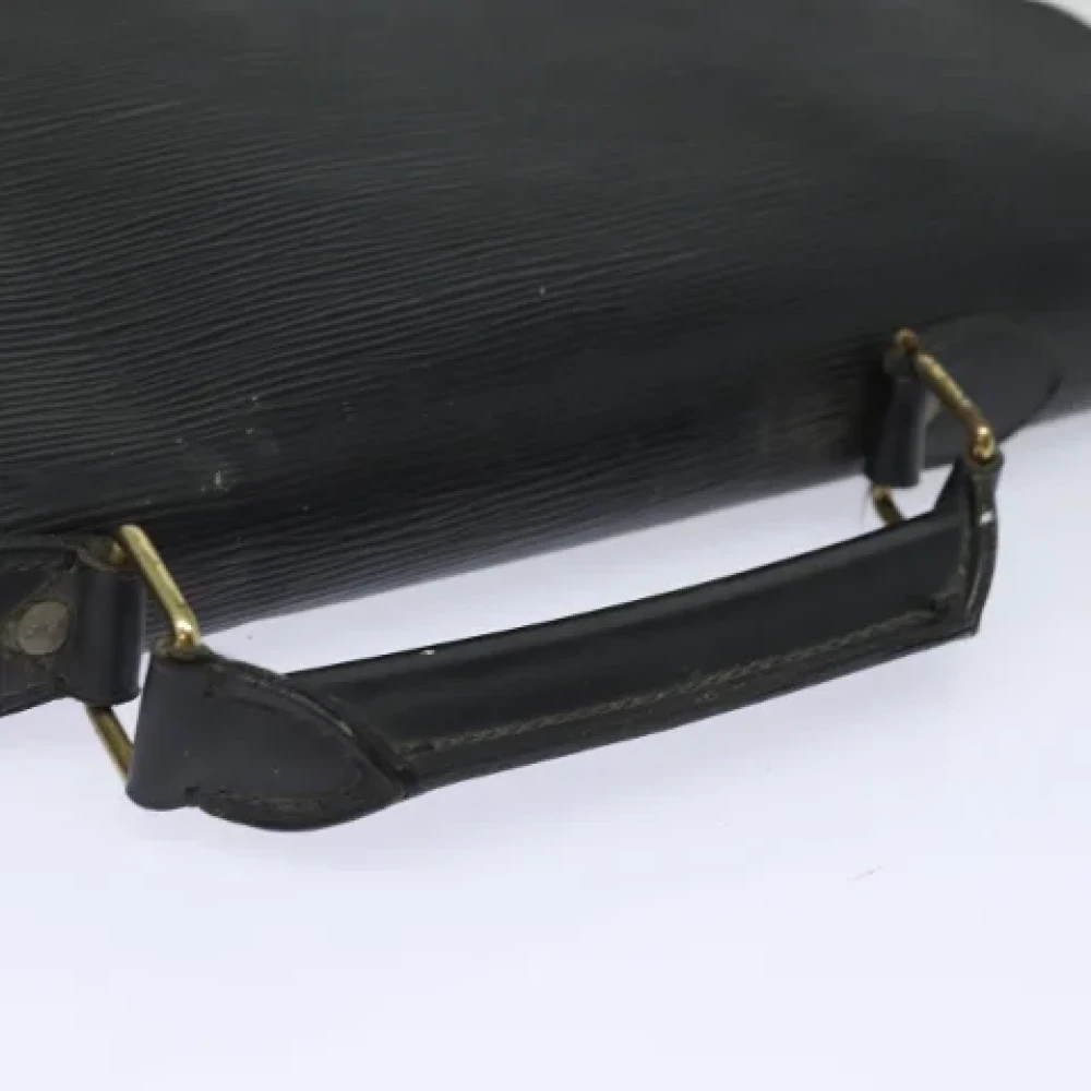 Louis Vuitton Vintage Pre-owned Leather briefcases Black Dames