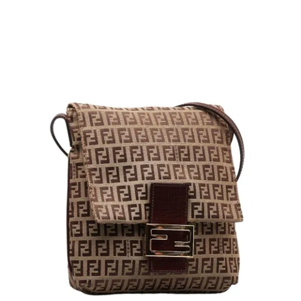 Fendi Vintage Pre-owned Canvas fendi-bags Brown Dames