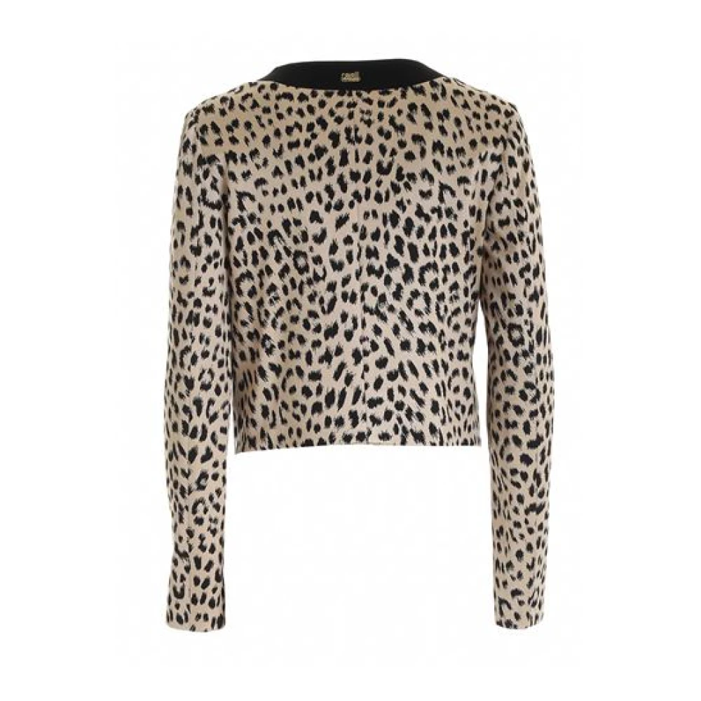 Cavalli Class Bruin Gouden Licht Jack voor Vrouwen Beige Dames