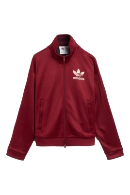 Burgundy Track Jacket med sidotryck