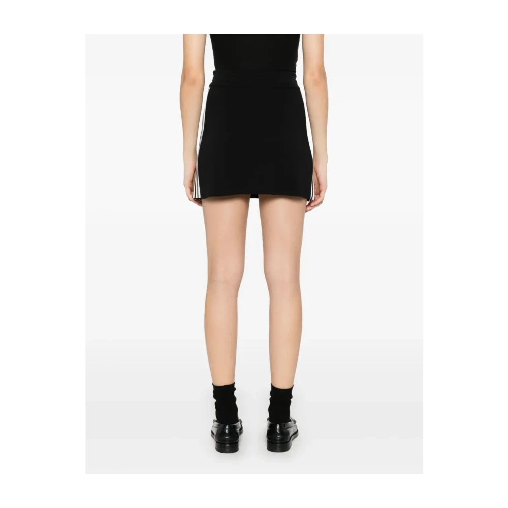 Autry Zwarte technische stoffen rok met logo Black Dames